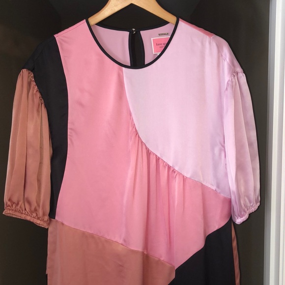 Kate Spade Collection Color Block Silk Midi Dress, Size 14. Retail $698. - Picture 7 of 14